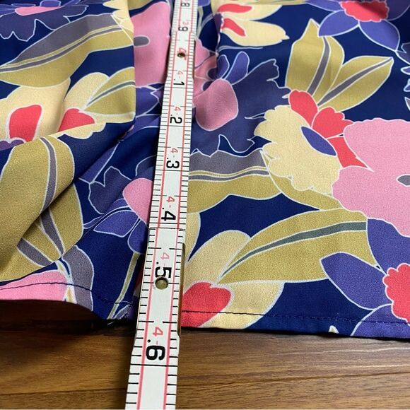 Unique Vintage Navy Purple 70s Style Long Sleeve Maxi Dress Spring Summer XS - Picture 11 of 13